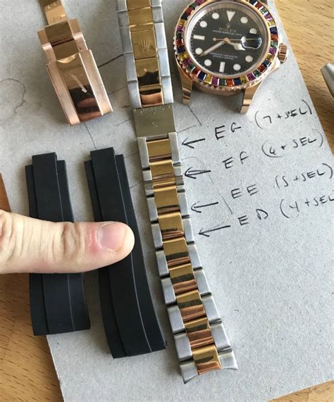 adjusting a rolex watch band|rolex oysterflex size chart.